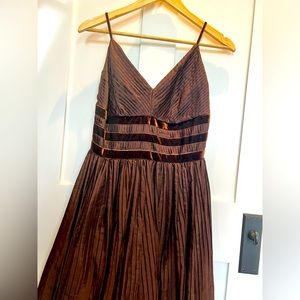 Tracy Reese Silk Party Dress, Chocolate Brown, Size 6.